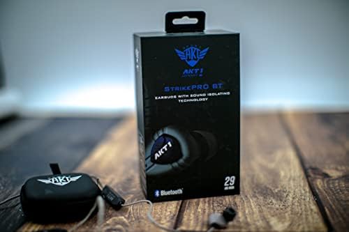 StrikePro Bluetooth 5.0 אוזניות אטם אוזניים, דירוג הפחתת רעש של 29 dB, חיי סוללה של 12+ שעות, אוזניות