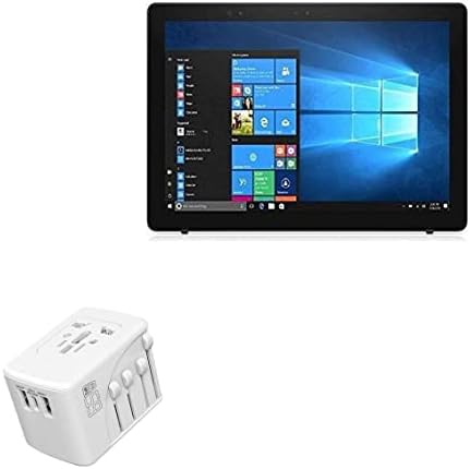 מטען גלי תיבה תואם ל- Dell Latitude Tablet PC 5285 - מטען קיר PD בינלאומי, 3 מתאם מטען בינלאומי USB וממיר