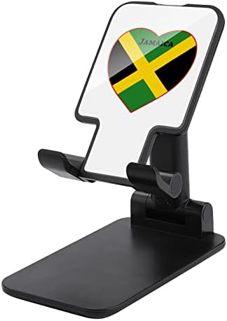 דגל ג'מייקה הדפסת לב הדפסת טלפון סלולרי תואם לטבליות מתג אייפון מעגן שולחן עבודה מתכוונן מתכוונן מתכוונן
