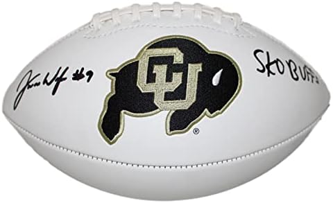 ג'ואן ווינפר חתימה על חתימה קולורדו בופלו לוגו כדורגל SKO Buffs 24295 - כדורגל חתימה