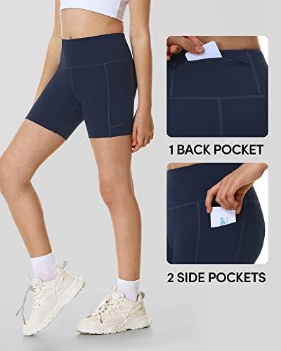 יוגה 5 מכנסי כדורעף של נערה מכנסיים לנוער ריקוד אופניים מכנסיים קצרים של מכנסי כדורסל אתלטית מכנסיים קצרים