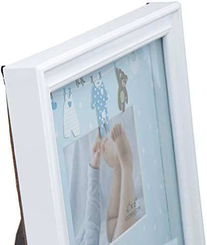 עיצוב טרו מסגרת תמונה לבנה חמודה לתינוק, 4 על 6 אינץ', תכלת