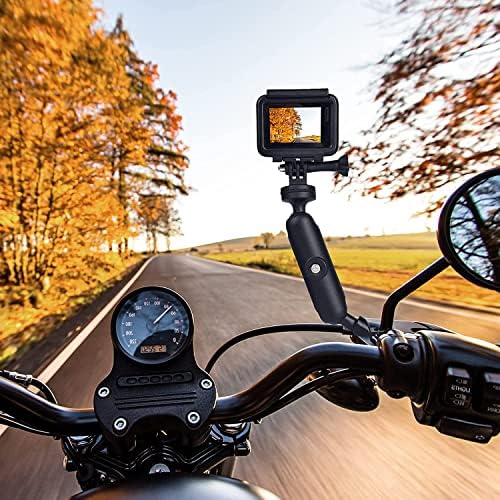 עין אופנוע עיניים אחורי ראיית מראה הרכבה 360 ° מתכוונן אלומיניום אופנוע אופנוע מחזיק תושבת מצלמת מצלמת, מהדק