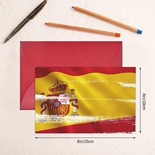 ספרד דגל חג רדיד מודפס ברכה כרטיסי ברכה יום הולדת,חתונה, אהדה, חושב עליך, תודה לך, ריק