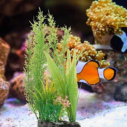 פטקאו 2 יחידות אקווריום צמחים מלאכותיים צמחי מים דגי טנק צמחי קישוט קישוט מזויף פו צמחים דג זהב