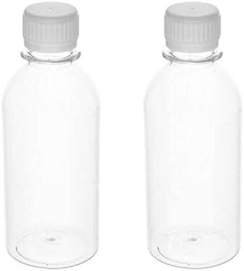בטומשין 200 מיליליטר פלסטיק מעבדה כימי מגיב בקבוק קטן פה נוזל / מוצק אחסון מיכל ברור בקבוקי לחבל ברור