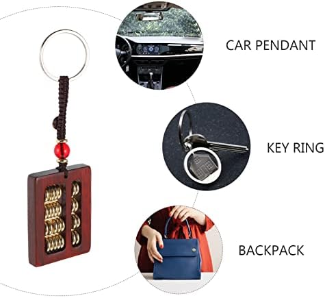 רכב דקור מתכת מחזיק מפתחות אבקוס מחזיק מפתחות פליז סיני מחזיק מפתחות פנגשוי מפתח תליוני כפרי נחושת