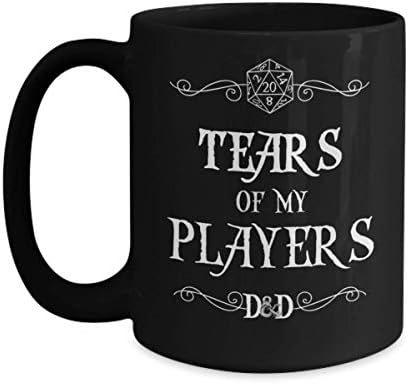 מבוכים ודרקונים ספל עבור החבר צינוק מאסטר מתנה לגברים דמעות של השחקנים שלי שחור תה כוס מצחיק מתנה עבור נשים