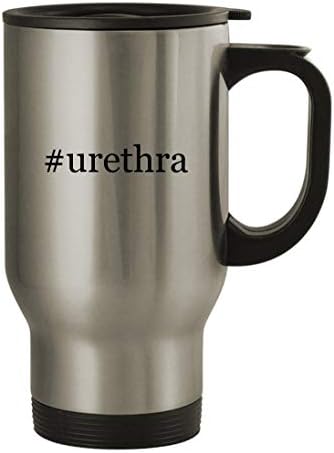 מתנות Knick Knack Urethra - 14oz פלדת נירוסטה hashtag נסיעות ספל קפה, כסף