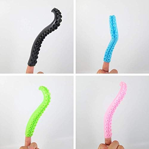 צעצוע זרועות אצבעות שובבות, קונדס לשימוש חוזר של מפלסטיק תמנון תמנון מפלגת זרועות קוספליי ילדים צעצוע בצבע