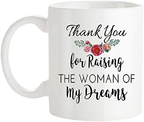 פונהארק-תודה שגידלת את אשת חלומותיי, ספל אם הכלה, ספל קפה/כוס חידוש 11 עוז, לבן