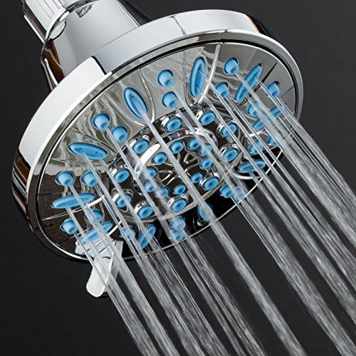 ראש מקלחת 6 קביעות אנטי-סליגיות עם אקוואדנס עם הגנה על זרבובית מצמיחת זוהמה למקלחת חזקה יותר!