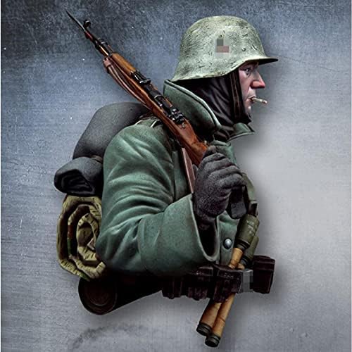 דגם חזה 1/10 של דמות שרף חייל גרמני בקרב על מוסקבה במלחמת העולם השנייה, ערכת דגם מיניאטורי לא צבוע ולא מורכב-לוקוס
