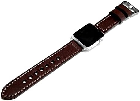 להקת חום כהה של ניקסטון תואם ל- Apple Watch Ultra 8 7 6 SE סדרה 40 ממ 41 ממ 44 ממ 45 ממ 49 ממ רצועת עור מקורית