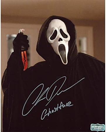 כריס דורנד חתימה/חתום ליל כל הקדושים לא ממוסגר 8x10 צילום - צעקה עם כתובת ghostface