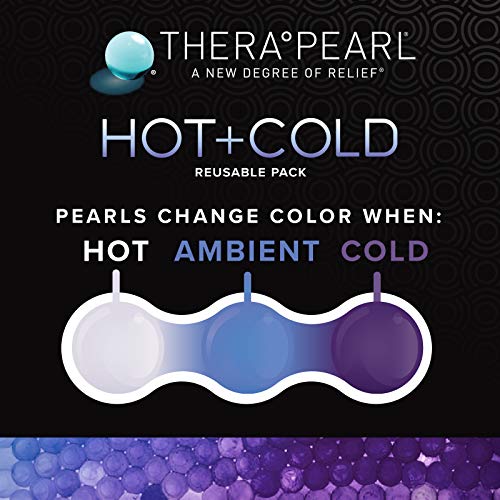 TheraPearl צבע החלפת חבילה קר חמה לגב, ניילון גב לשימוש חוזר עם חרוזי רצועה וג'ל, שקית קרח להקלה על כאבי