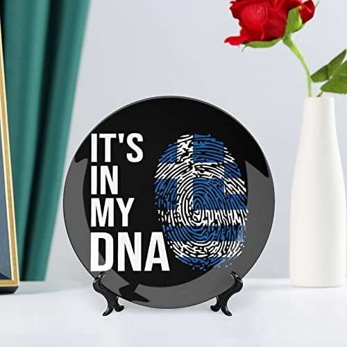 זה בדגל ה- DNA שלי יוון עצם קרמיקה סין צלחות דקורטיביות עם צלחות ארוחת ערב של קישוטים תלויים