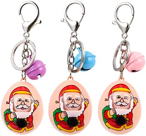 ABOOFAN 3PCS Creative Santa Claus Key Keys Key Pendants Toys Toy