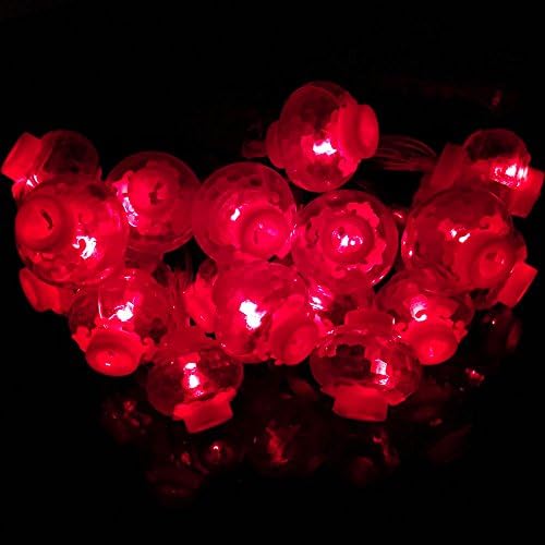 פנסים של Dreamworth פנסי מיתרים, 26.2ft/8m 40 LED LED פנסים אדומים אורות מיתר סוללה סוללה אורות מיתרים פיות