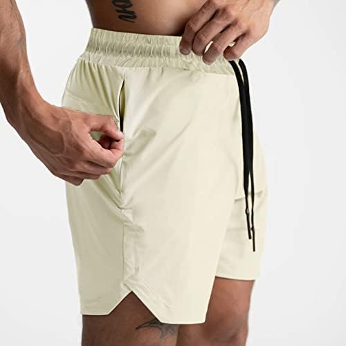 מכנסיים קצרים XXZY לגברים, מכנסיים קצרים של 5 אינץ 'לגברים מהיר אימון יבש המריצה מכנסיים קצרים עם מכנסיים