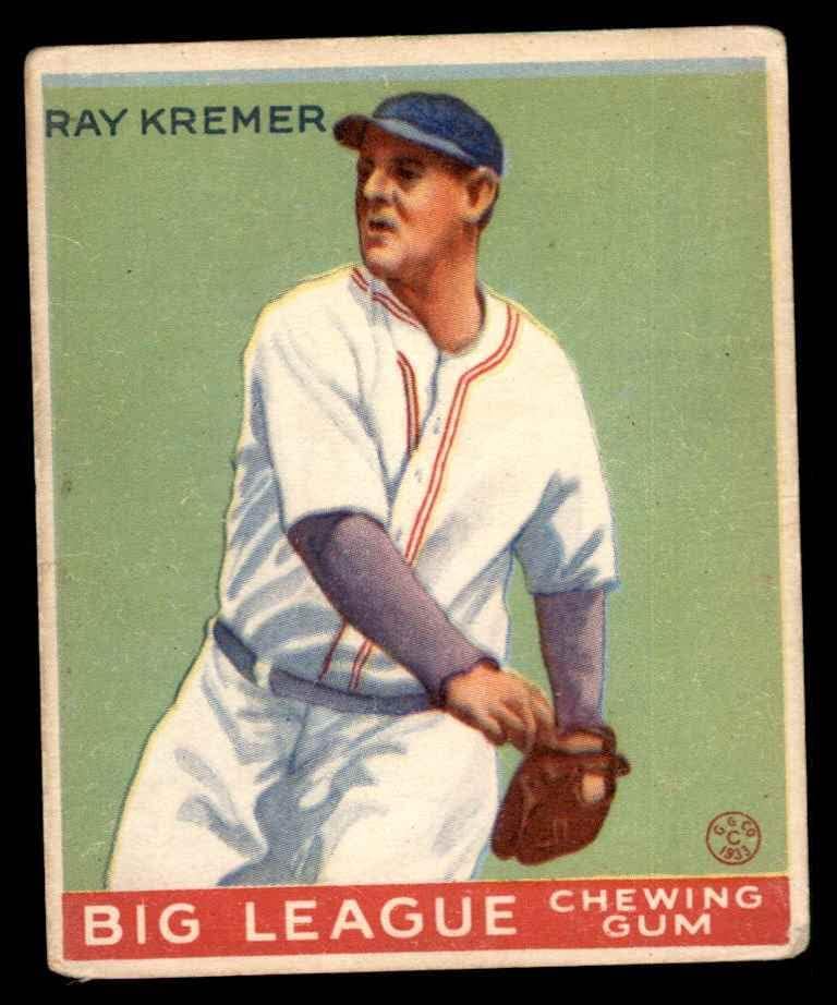 1933 Goudey 54 Ray Kremer Pittsburgh Pirates GD+ Pirates
