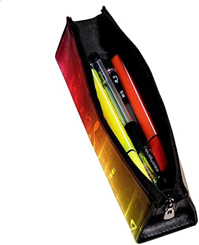מארז עיפרון Guerotkr, כיס עפרון, מארז עט, כיס עט, כיס עיפרון קטן, תבנית מוסיקה צבעונית מופשטת תבנית אדווה
