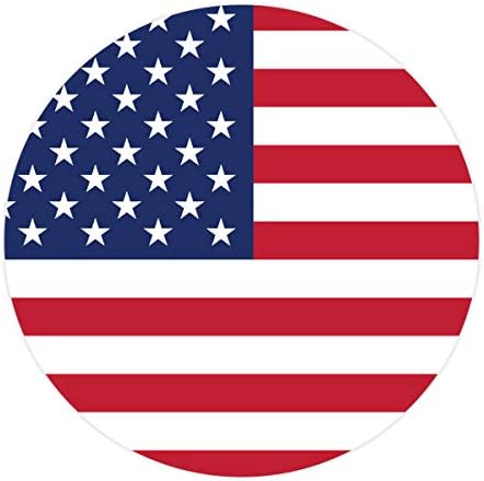 מעגל הדגל האמריקני - מדבקות ויניל לשימוש חיצוני על מכוניות, טרקטורונים, סירות, חלונות ועוד - צבע 10 אינץ '