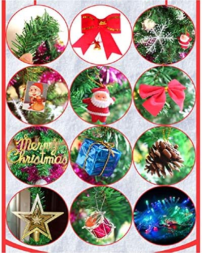 Dulplay 6 רגל עצי חג מולד מלאכותיים, קישוטי חג המולד של עץ חג המולד של אשוחית, קישודים לחג המולד מקורה וחיצונית