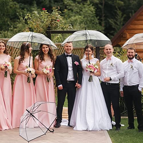 פאביי 54 חבילות מטרייה ברורה מטריות מקל בסגנון חתונה מטריות מטריית חתונה למטריית גשם מטריות שקופות מטריות