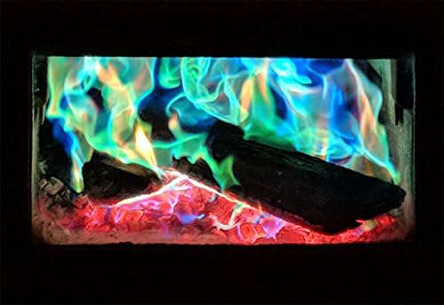 אש מיסטית להבות להבות להבה צבע תוססת תוססת ארוכת טווח מחליף צבע להבה לשימוש מקורה או חיצוני 0.882 עוז
