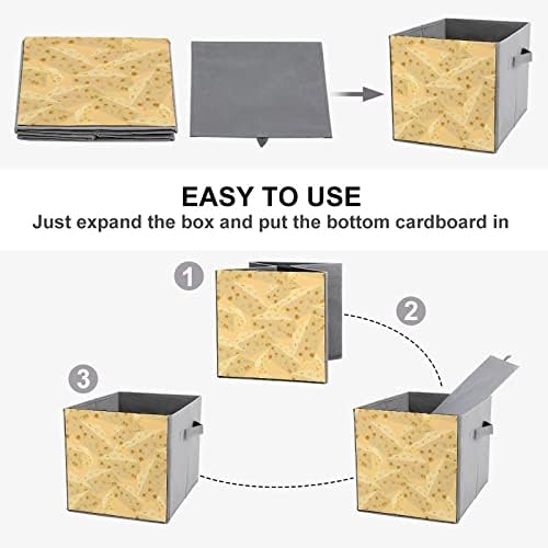 גבינת דפוס גדול קוביות אחסון פחי מתקפל בד אחסון תיבת ארון מארגני עבור מדפים