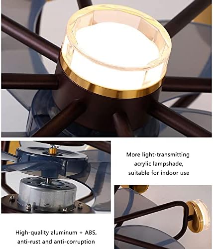 מאוורר תקרה מודרני MXYSP עם אורות 3 צבעים 3 מהירות נברשת מאוורר שקט סלון חדר שינה חדר שינה פרופיל
