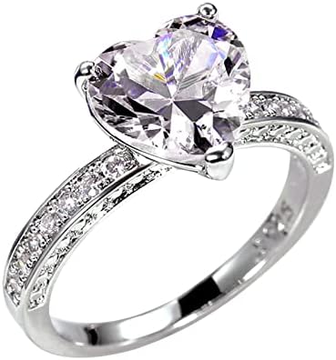 טבעות לנשים 2023 מתנות ליום הולדת אופנה אהבה לנשים לב זירקוניה טבעת יהלום מעורבות טבעת נישואין