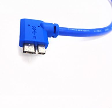 ZDYCGTIME 30 סמ USB ​​3.0 תקע זכר למיקרו B זכר 10 פינים 90 מעלות זווית ימנית כבל קצר