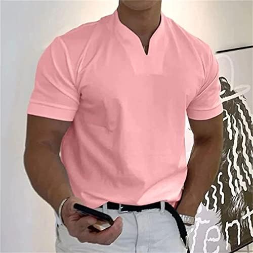 חולצות T רזה מתאימות לגברים מתנות צבע מוצק מזדמן