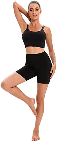 חותלות יוגה של רונלימו עם כיסים מותניים גבוהים לנשים בקרת בטן מכנסי יאגה לאימון יוגה מפעיל מכנסיים קצרים