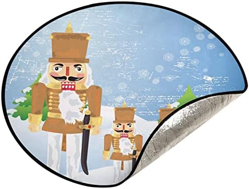 CUPADA מצחיק מפצח אגוזים חייל מחצלות עץ חג המולד חצאית עץ אטום למים, עץ חג המולד עץ חג המולד עץ