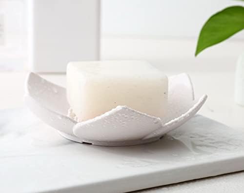 Na Silicone Lotus Soap Seats, מסננים מנות סבון, מנות סבון עלי כותרת לבן