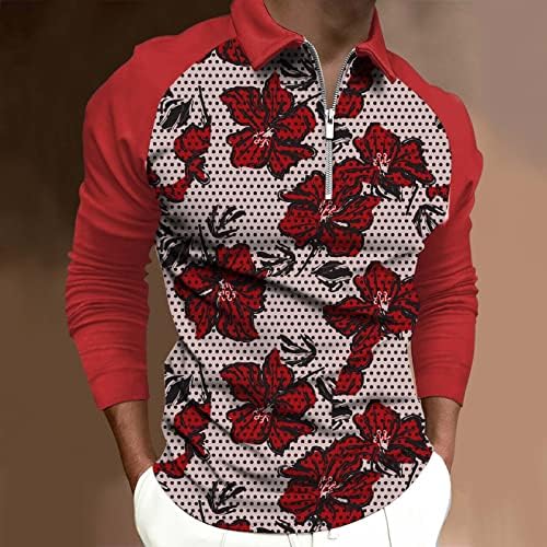 Xxbr 2022 חולצות פולו חדשות לגברים, רוכסן צוואר שרוול ארוך שרוול ארוך פולקה נקודה טלאים טלאים חולצת מעצבים