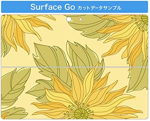 כיסוי מדבקות Igsticker עבור Microsoft Surface Go/Go 2 אולטרה דק מגן מדבקת גוף עורות 000721 ​​פרח עלה