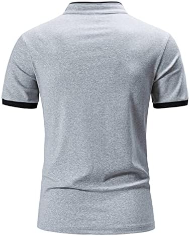 גברים של גולף פולו חולצות קצר שרוול קיץ מקרית חולצות בכושר רזה מוצק צבע בסיסי טניס ספורט כפתור הנלי חולצות