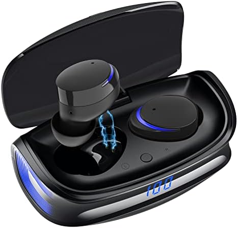 אוזניות אלחוטיות, אוזניות Bluetooth 5.0 עם מארז טעינה של LED, באוזניות האוזן IPX8 אוזניות אטומות למים