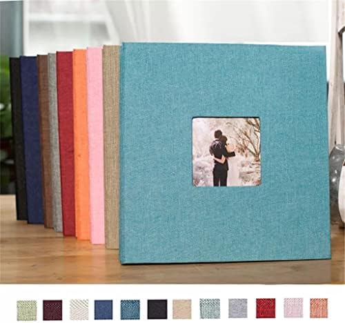 ZCMEB 16 אינץ 'פשתן DIY אלבומי אלבום תמונות יום הולדת מתנה תמונות חתונה תמונות אלבומי עבודות נייר אלבומי דביק