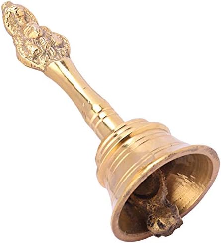 פעמון פליז Treegoart/Gannti Pooja Mandir 4 אינץ 'זהב המשמש לפוג'ה, פולחן, חגיגיות ופסטיבלים חבילה של