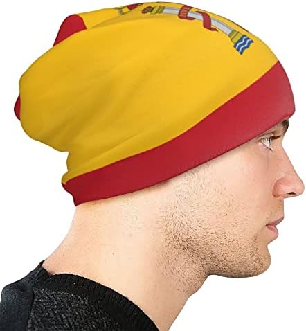 KADEUX ספרד דגל כובע כובע יוניסקס כפה סרוגה סרוגה חמה לגברים ונשים נשימה גמישות גולגולת כובע גולגולת