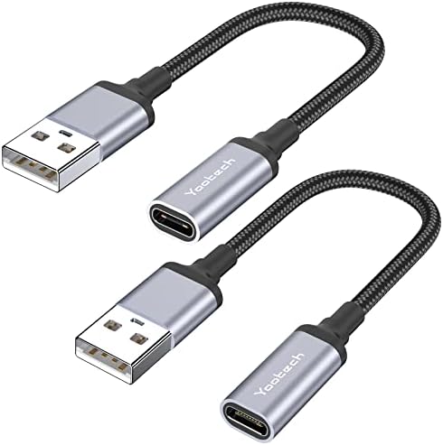 6.3 ”USB C ל- USB מתאם 2 Pack, תואם ל- Apple Watch Ultra 8 7 & Magsafe Wharger, USB C נקבה ל- USB A זכר,