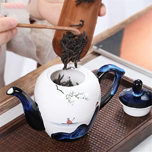 קרמיקה צבועה ביד קרמיקה קומקום קטן ביתי פילטר סינון סיני יצרנית תה בסגנון יפני בסגנון יחיד קונג פו