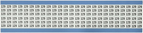 בריידי-129-פק ניתן למקם מחדש ויניל בד, שחור על לבן, מוצק מספרי חוט סמן כרטיס