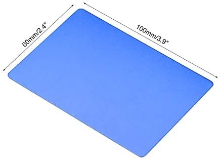 כרטיס מתכת ריק 100 על 60 על 0.6 ממ צלחת אלומיניום אנודייז להדפסת לייזר חריטת כחול 10 יחידות