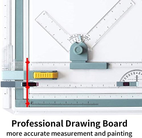 3 ציור לוח שרטוט שולחן רב תכליתי ציור לוח שולחן עם ברור כלל תנועה מקבילה וזווית מתכוונן מדידת מערכת